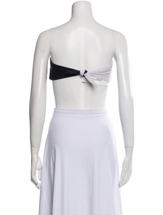 Mara Hoffman Colorblock Pattern Strapless Crop Top