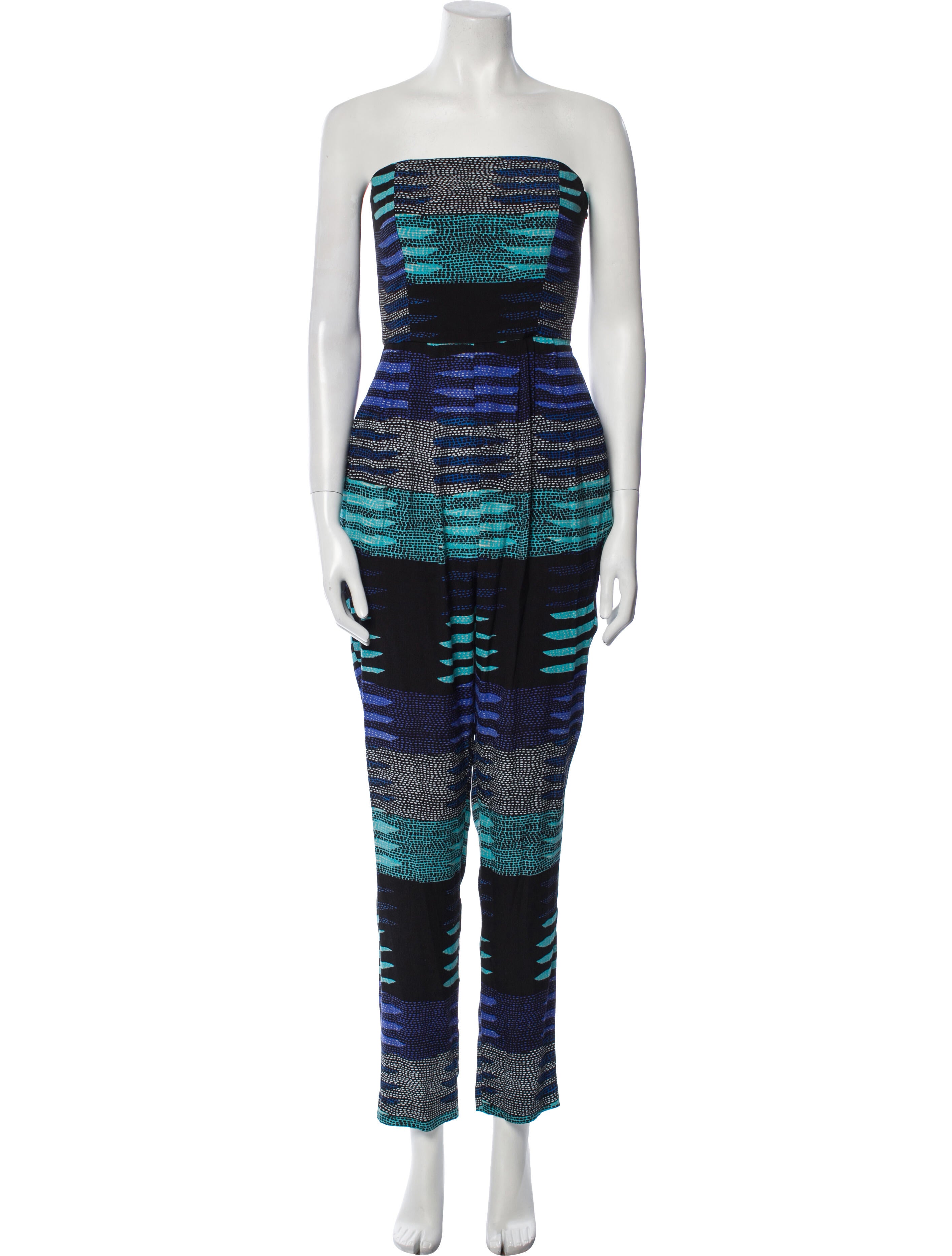 Mara Hoffman Printed Strapless Jumpsuit