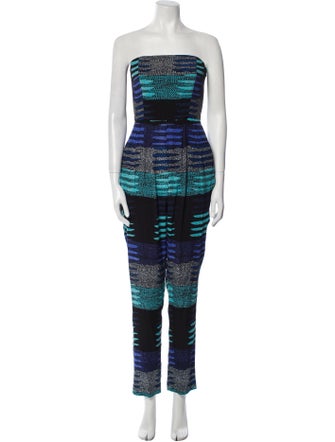Mara Hoffman Printed Strapless Jumpsuit