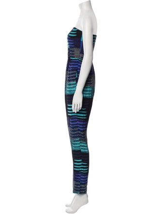 Mara Hoffman Printed Strapless Jumpsuit