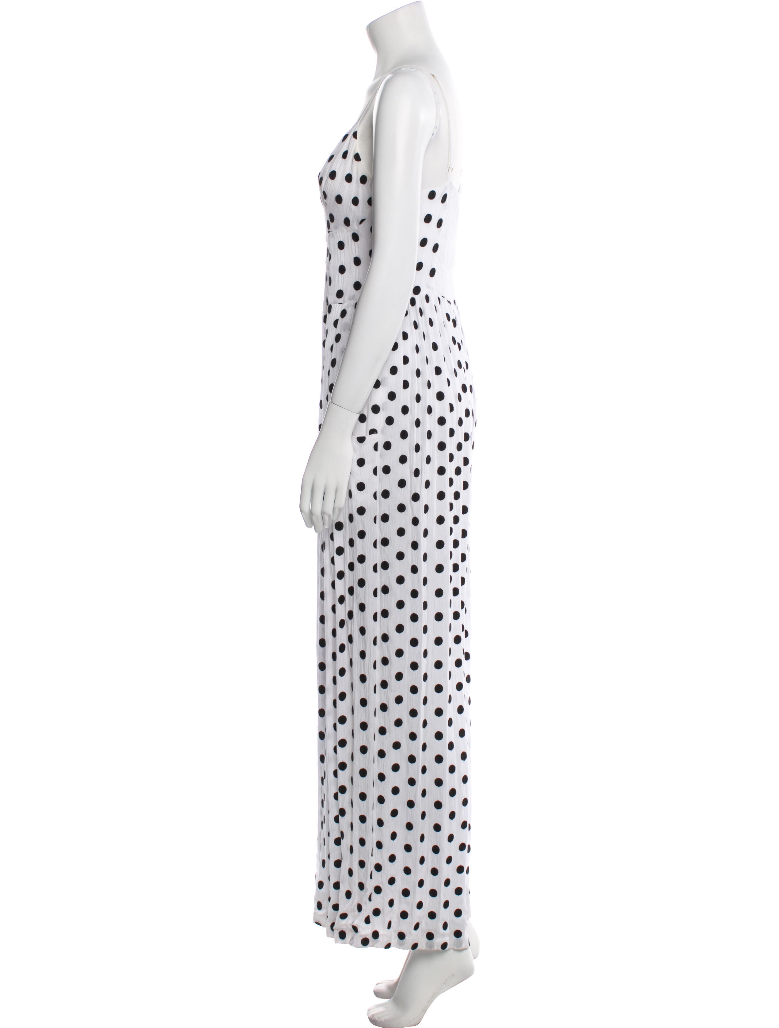 Mara Hoffman Polka Dot Print V-Neck Jumpsuit