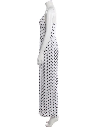Mara Hoffman Polka Dot Print V-Neck Jumpsuit