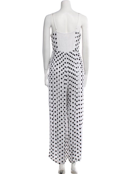 Mara Hoffman Polka Dot Print V-Neck Jumpsuit