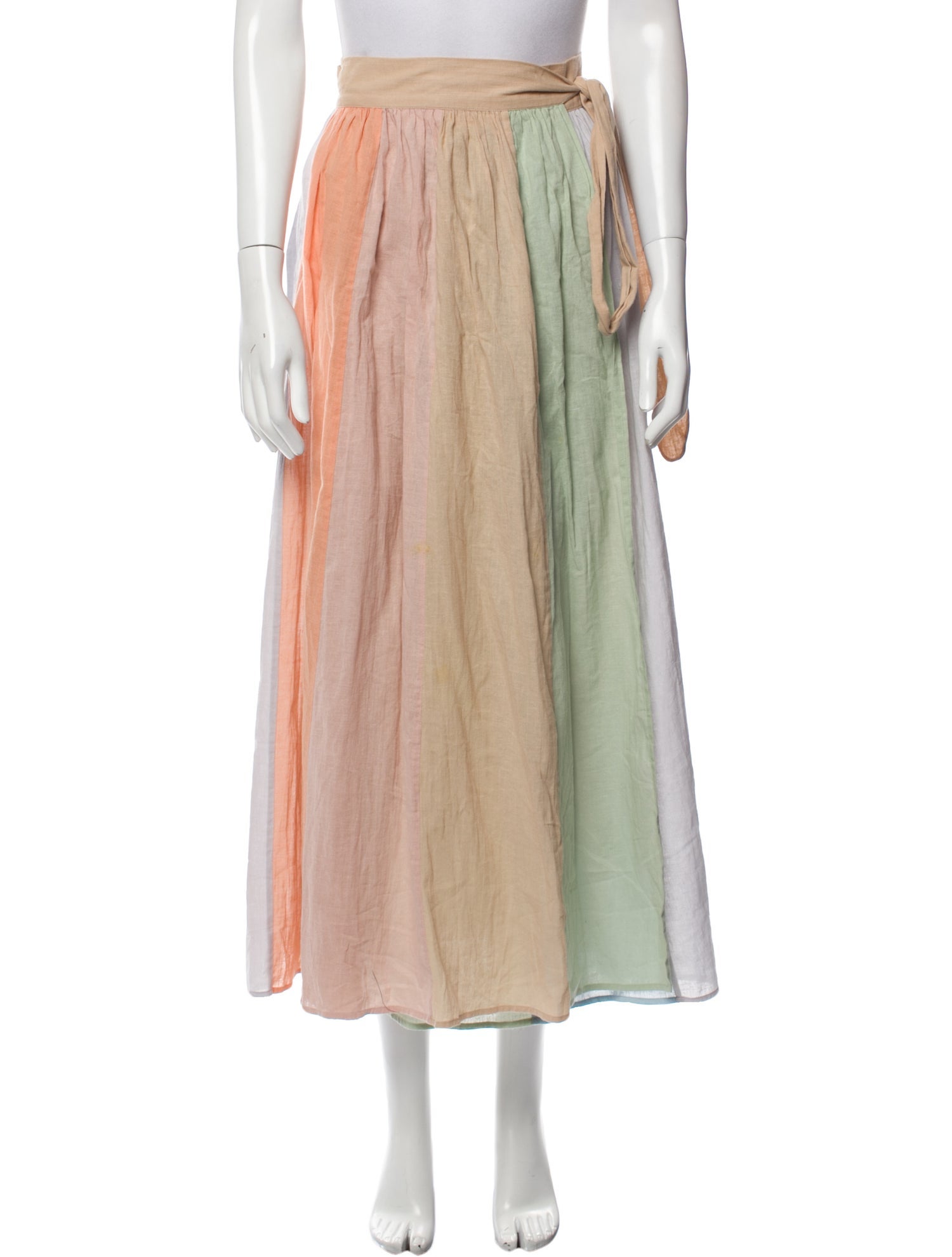 Mara Hoffman Striped Midi Length Skirt