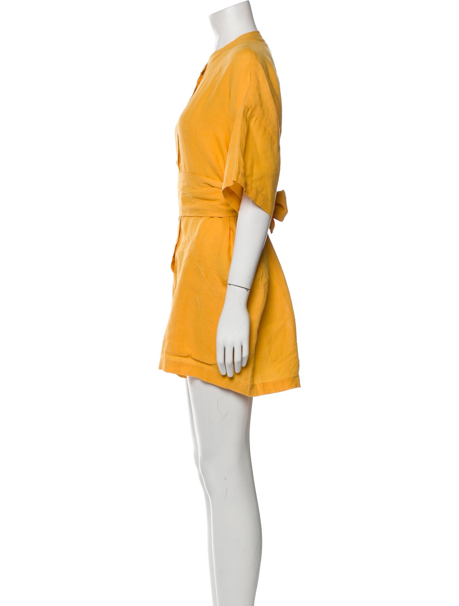 Mara Hoffman Linen Crew Neck Romper