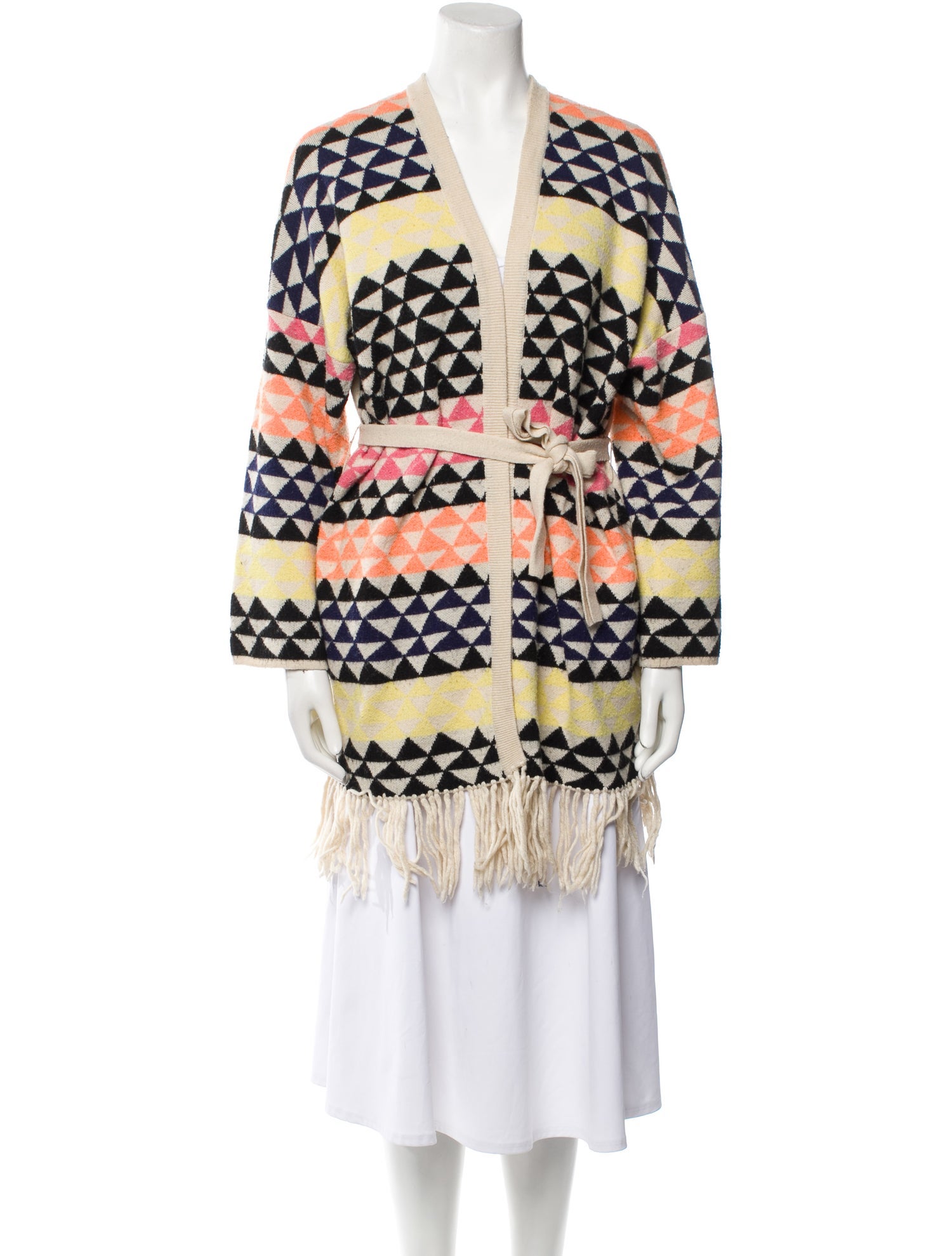 Mara Hoffman Printed Plunge Neckline Sweater