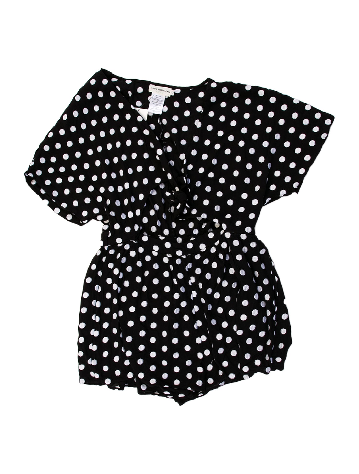 Mara Hoffman Polka Dot Print V-Neck Romper