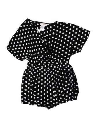 Mara Hoffman Polka Dot Print V-Neck Romper
