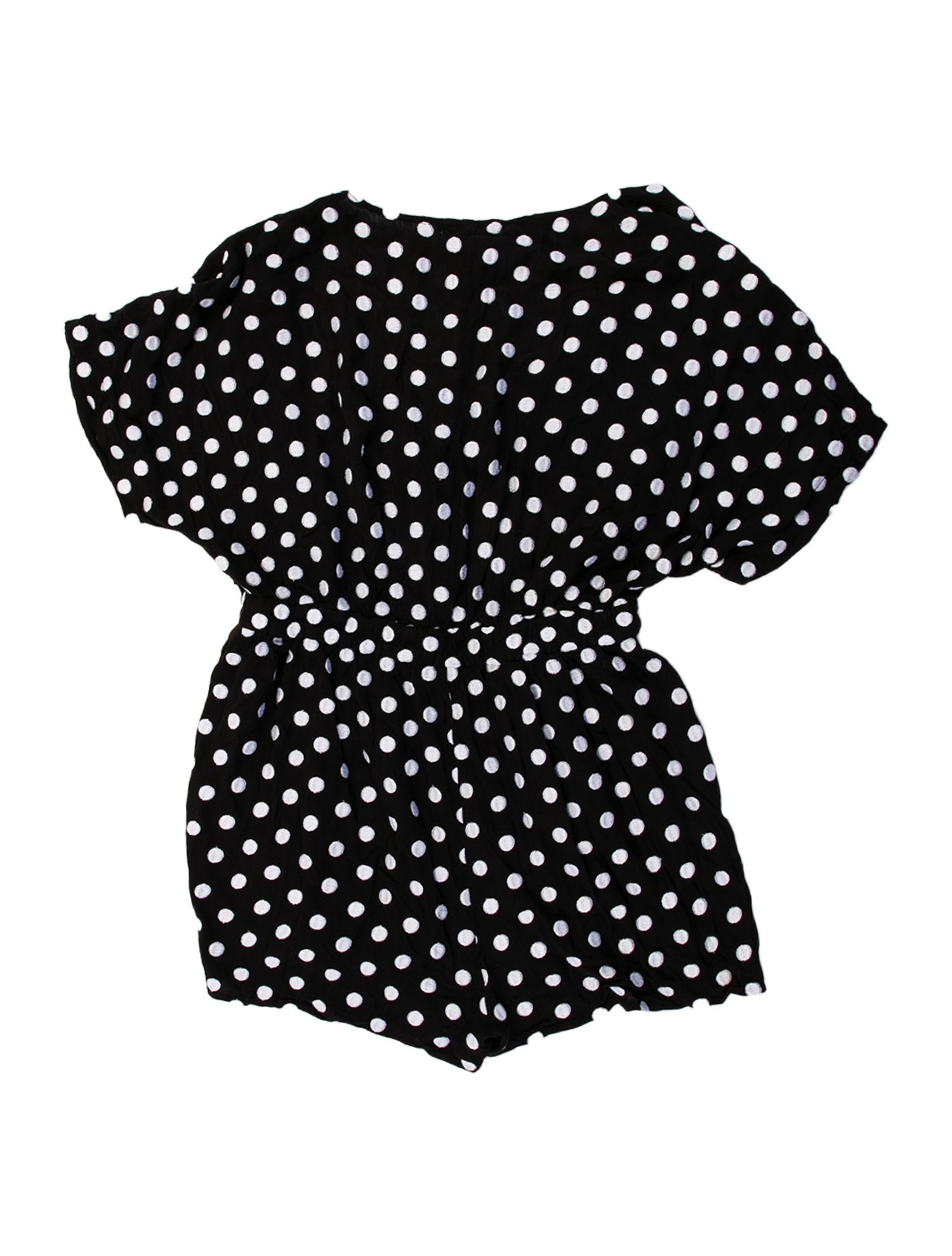 Mara Hoffman Polka Dot Print V-Neck Romper