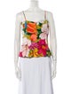 Mara Hoffman Floral Print Square Neckline Crop Top