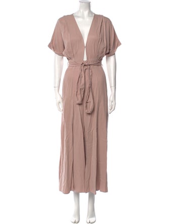 Mara Hoffman Plunge Neckline Jumpsuit