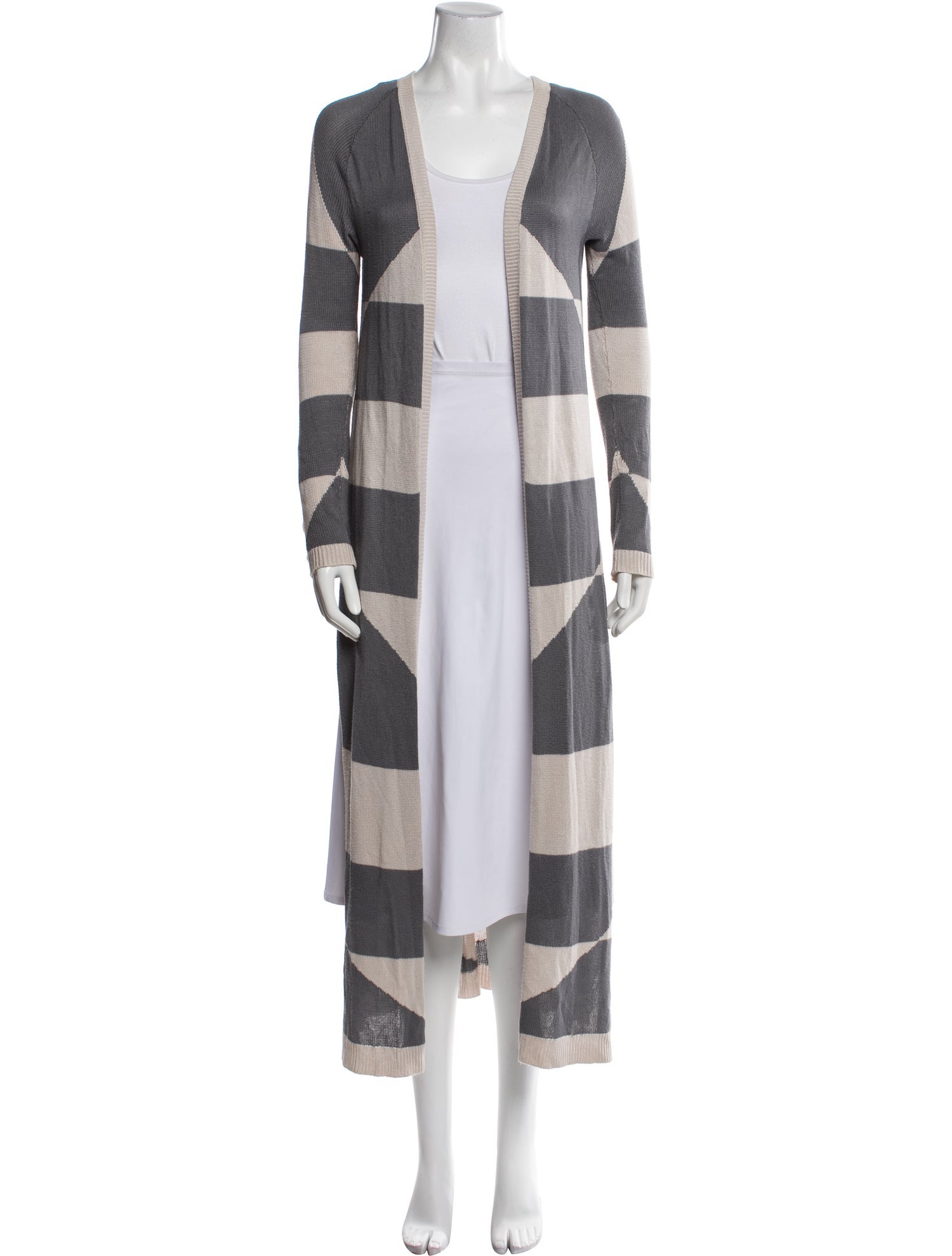 Mara Hoffman Striped Open Front Sweater