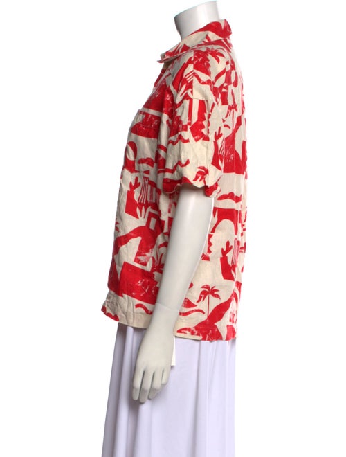 Mara Hoffman Hemp Printed Button-Up Top