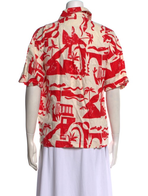 Mara Hoffman Hemp Printed Button-Up Top