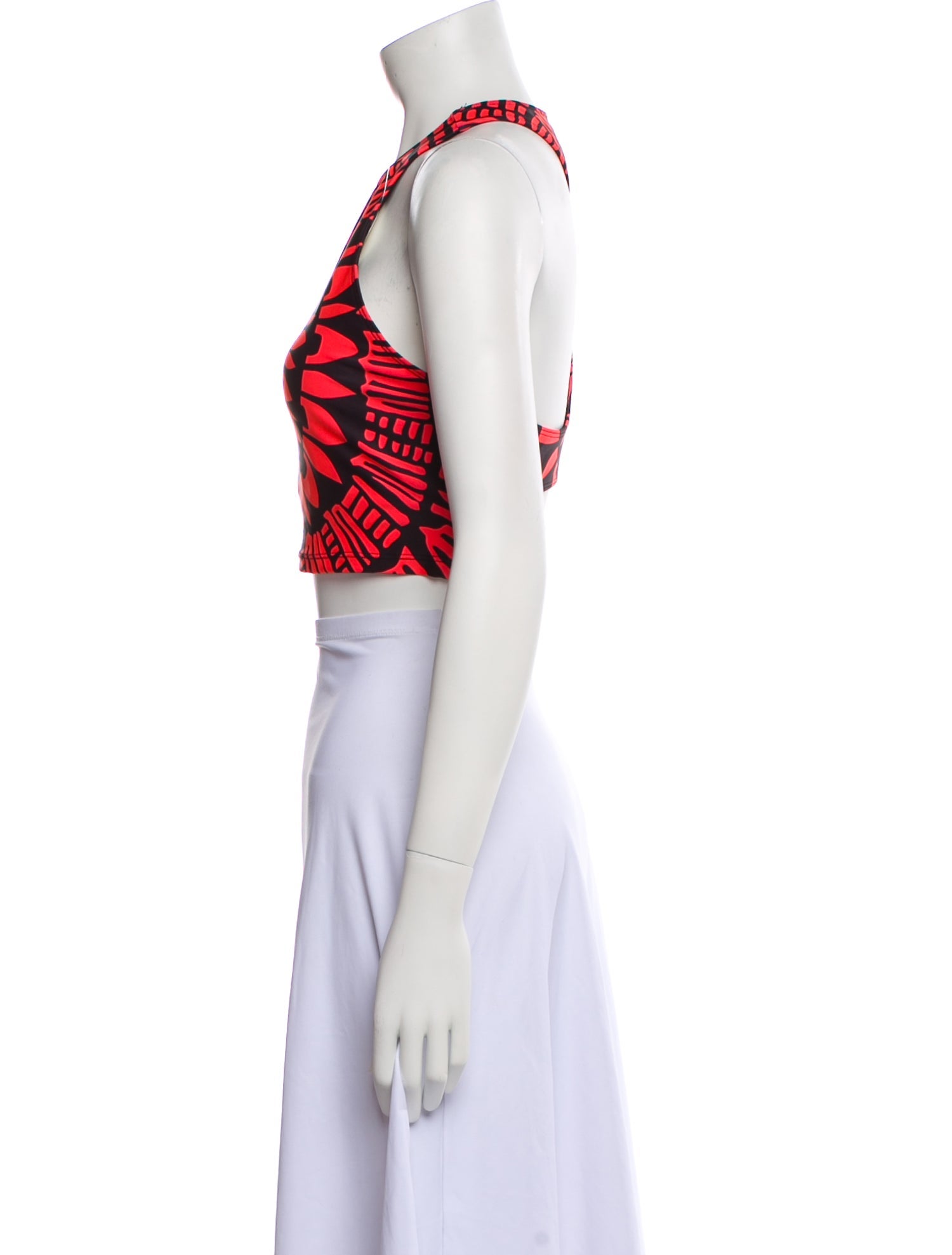 Mara Hoffman Printed Crew Neck Crop Top