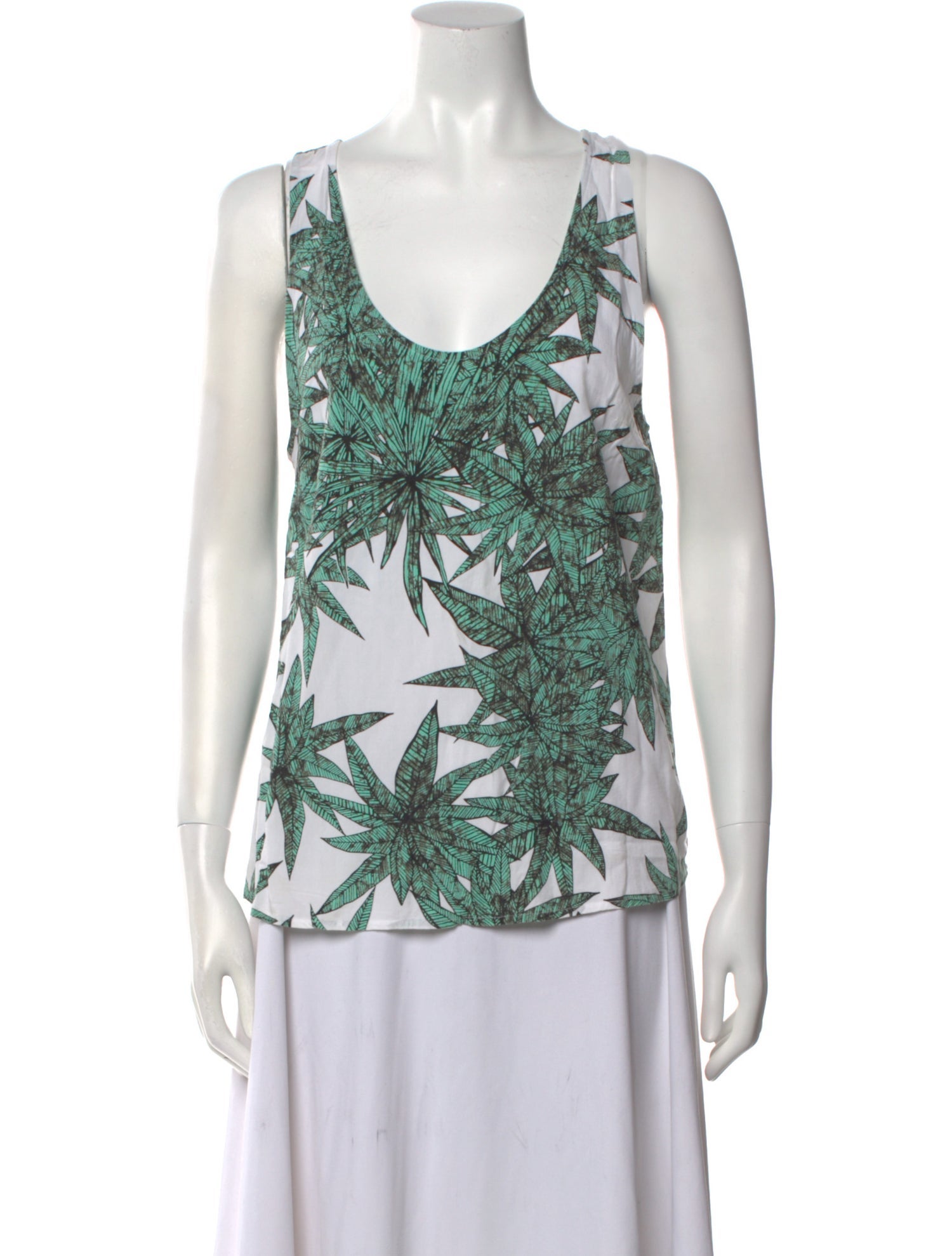 Mara Hoffman Printed Scoop Neck Top