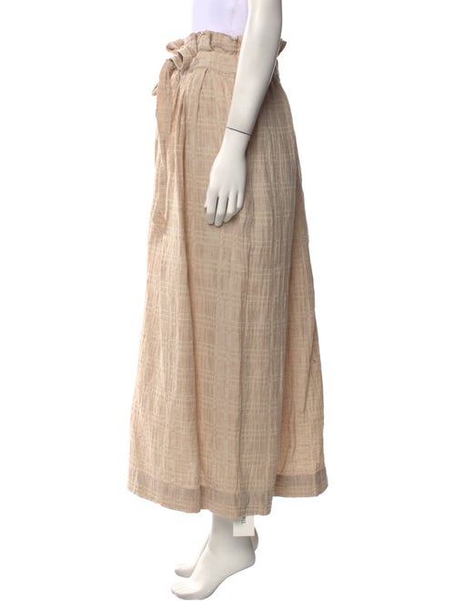 Mara Hoffman Plaid Print Midi Length Skirt