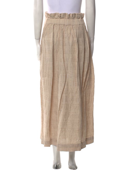 Mara Hoffman Plaid Print Midi Length Skirt