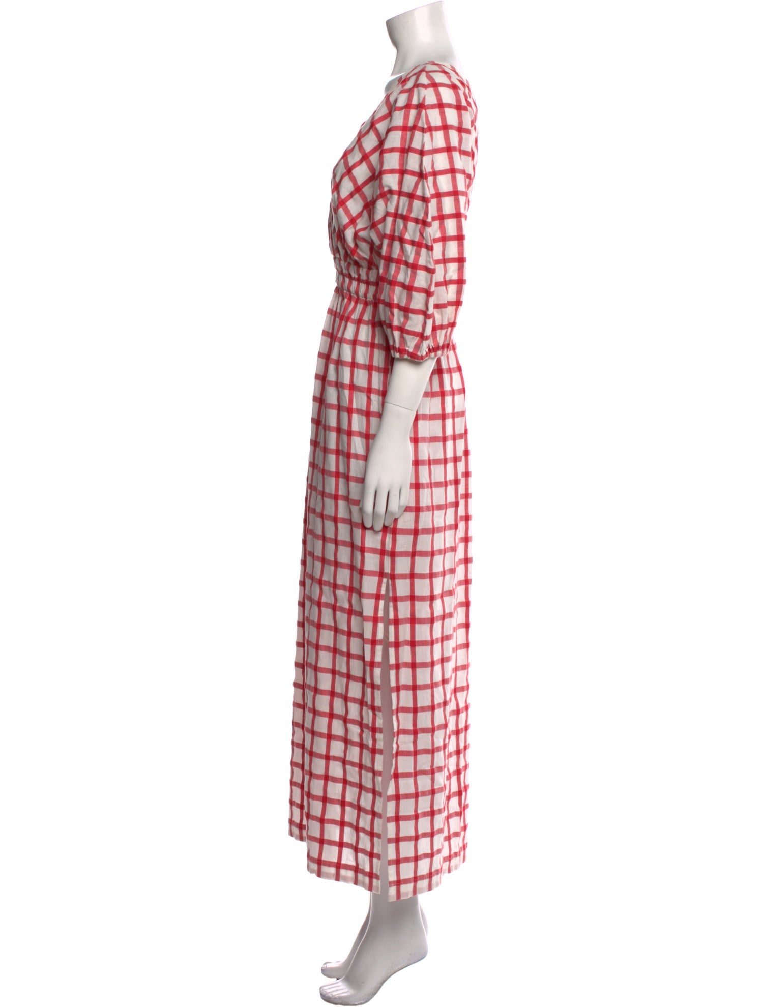 Mara Hoffman Plaid Print Long Dress