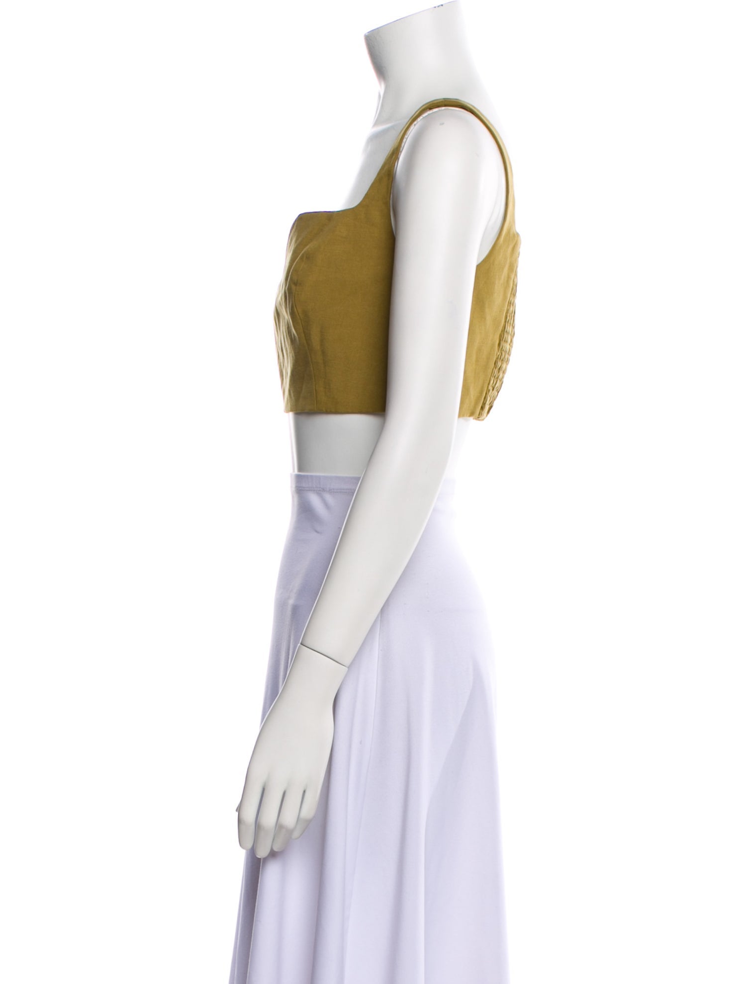 Mara Hoffman Linen Square Neckline Crop Top