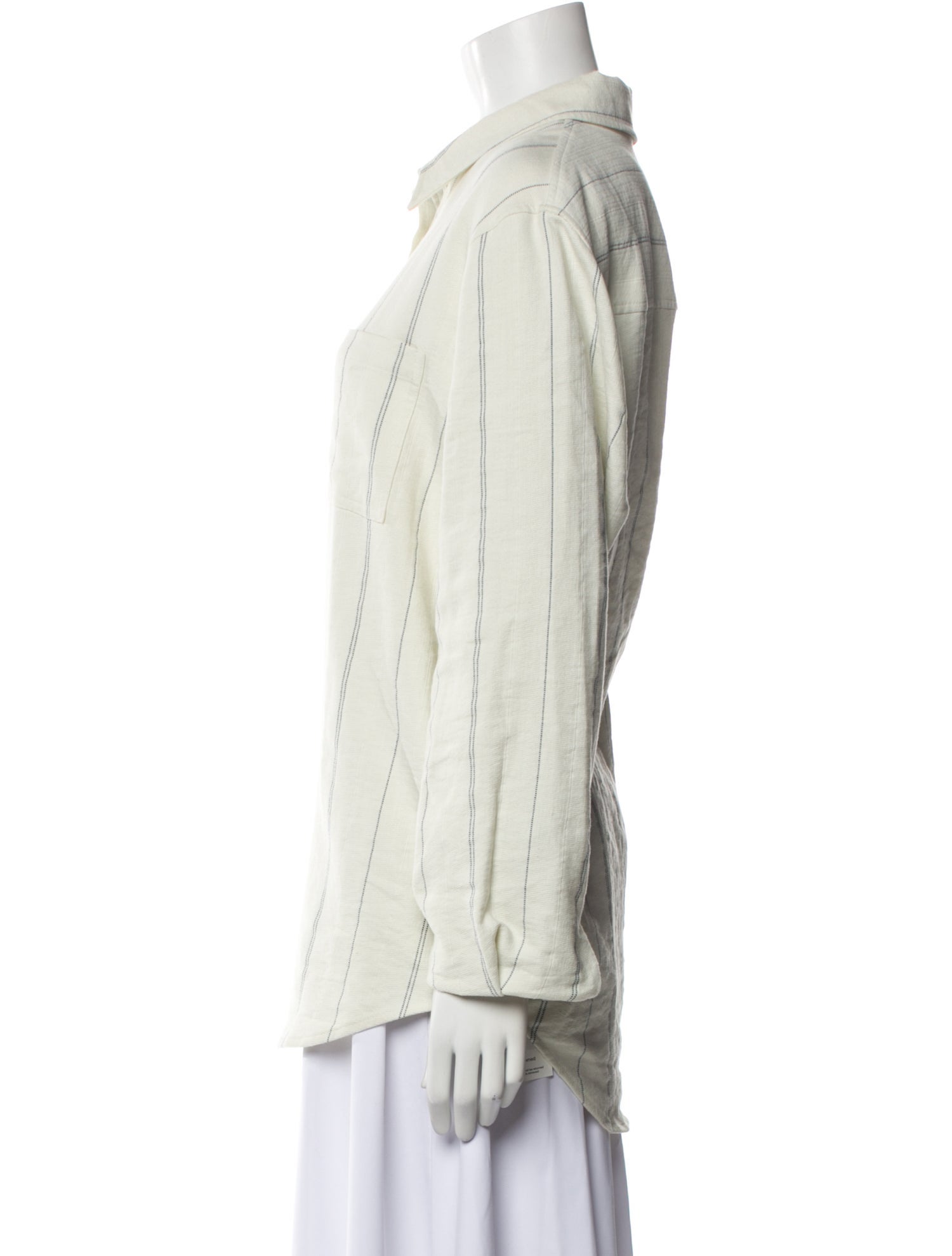 Mara Hoffman Striped Long Sleeve Button-Up Top