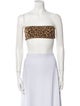 Mara Hoffman Animal Print Strapless Crop Top