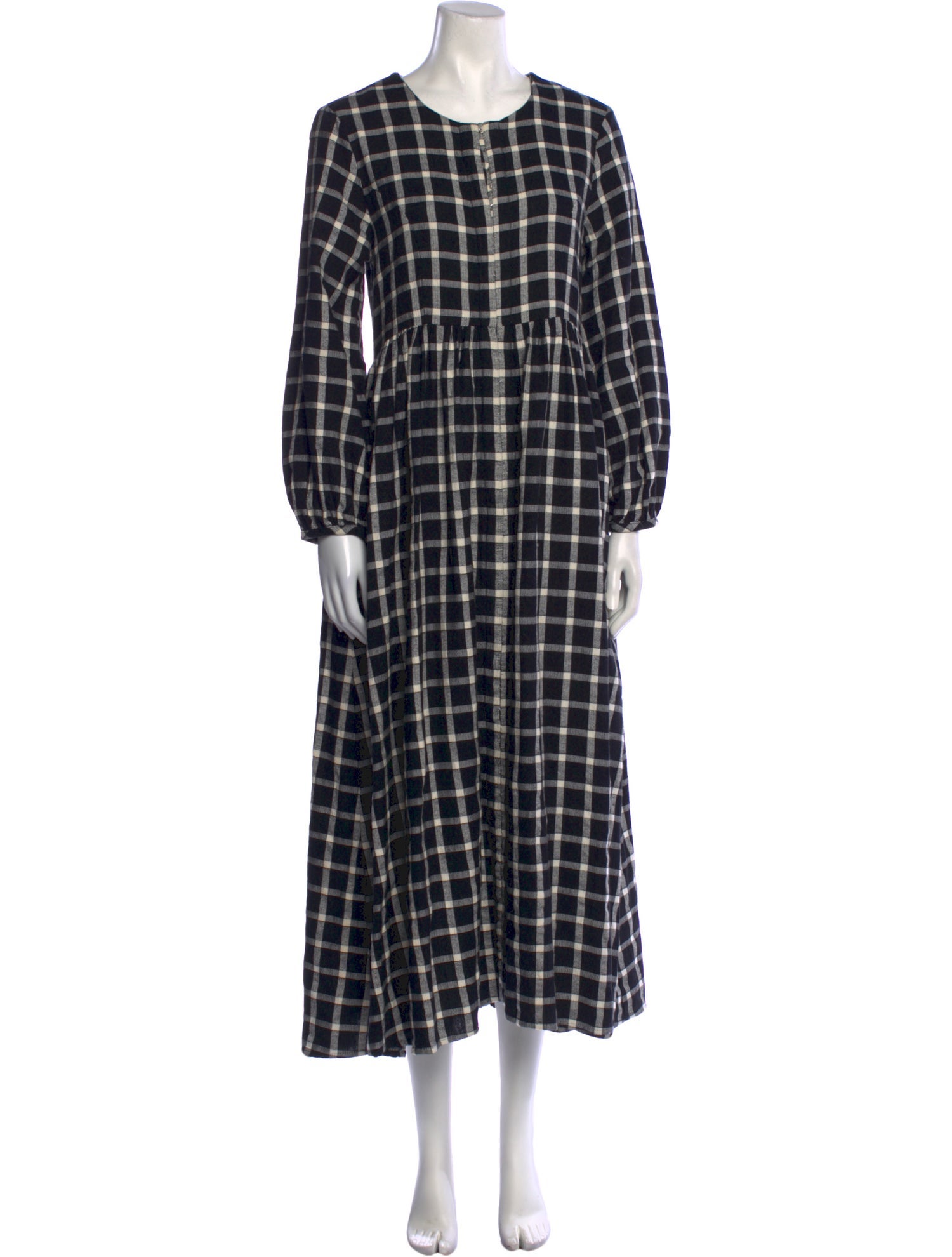 Mara Hoffman Plaid Print Long Dress