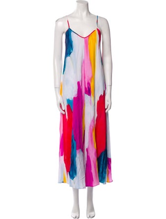 Mara Hoffman Tie-Dye Print V-Neck Jumpsuit