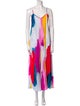 Mara Hoffman Tie-Dye Print V-Neck Jumpsuit