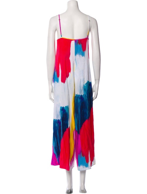 Mara Hoffman Tie-Dye Print V-Neck Jumpsuit