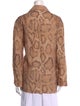 Mara Hoffman Animal Print Long Sleeve Button-Up Top