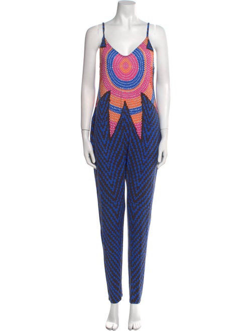 Mara Hoffman Patterned V-Neck Jumpsuit