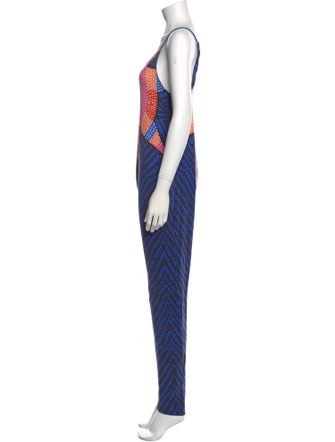 Mara Hoffman Patterned V-Neck Jumpsuit