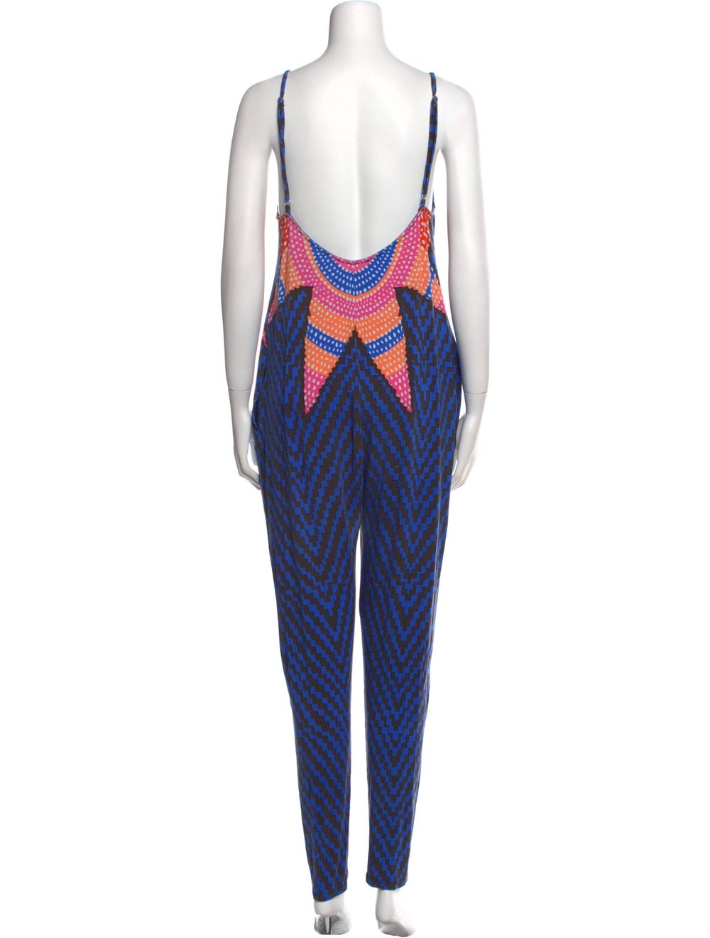 Mara Hoffman Jumpsuit Blue Patterned Sleeveless w… - image 3