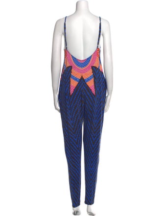 Mara Hoffman Patterned V-Neck Jumpsuit