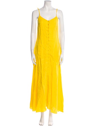 Mara Hoffman V-Neck Long Dress