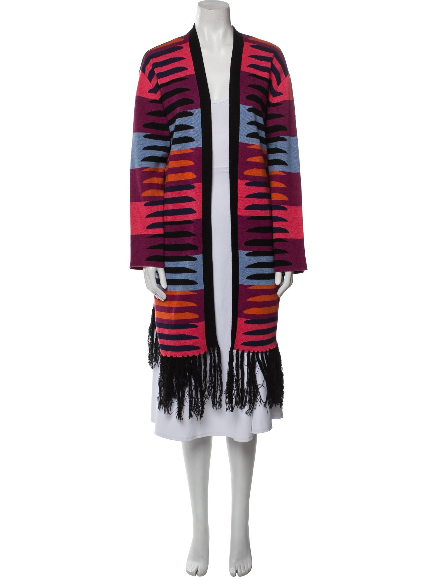 Mara Hoffman Striped Open Front Sweater