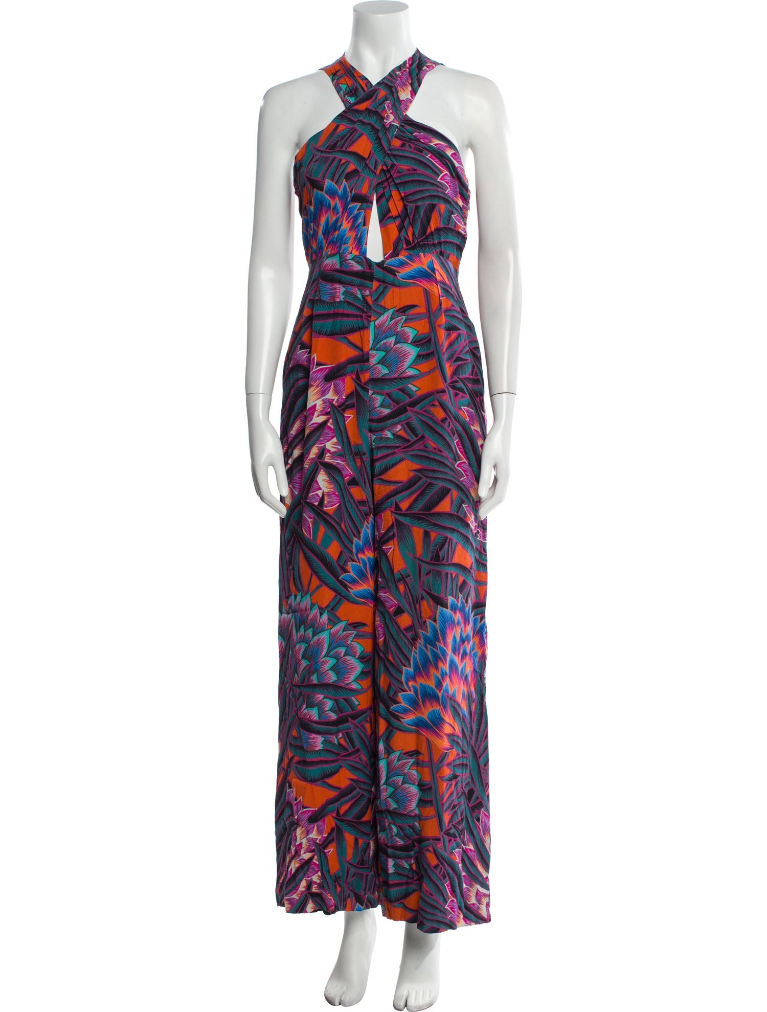 Mara Hoffman Printed V-Neck Jumpsuit