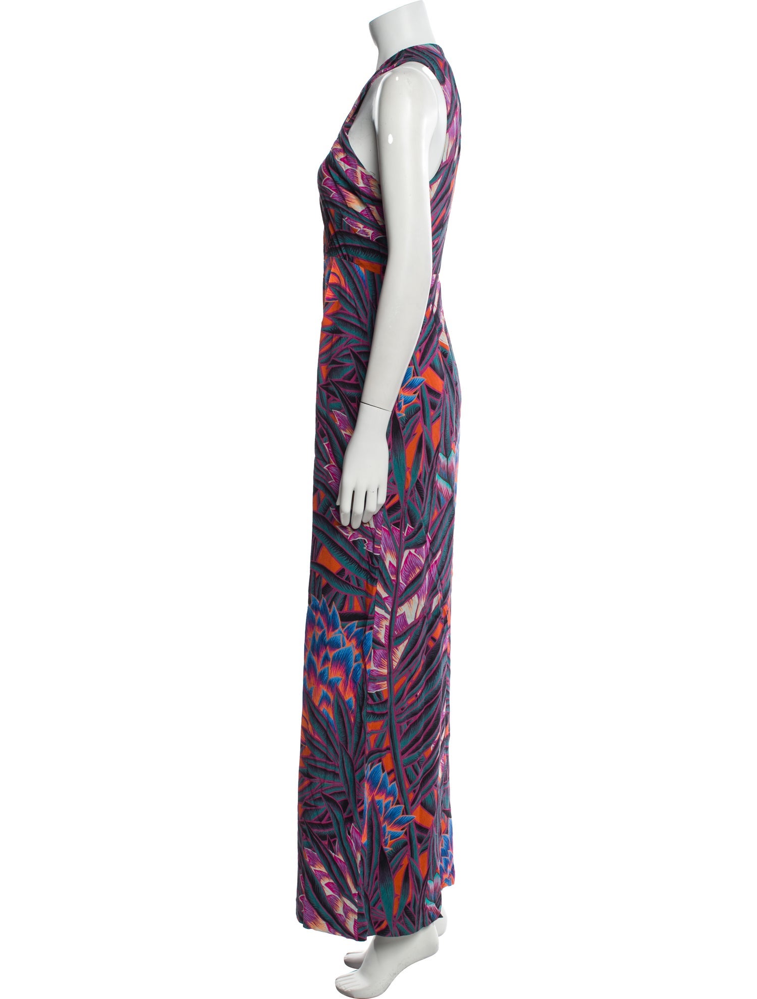 Mara Hoffman Printed V-Neck Jumpsuit