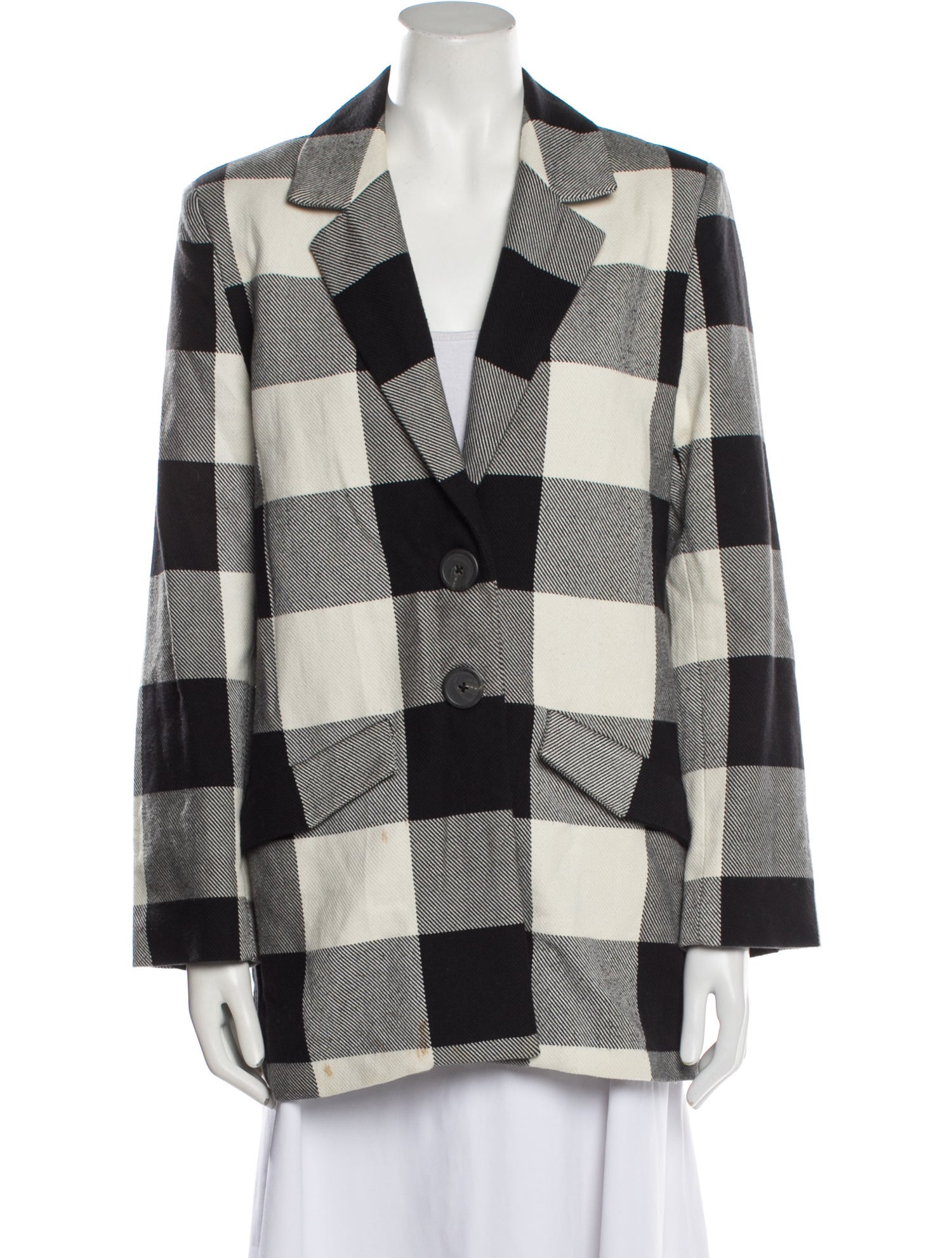 Mara Hoffman Plaid Print Blazer