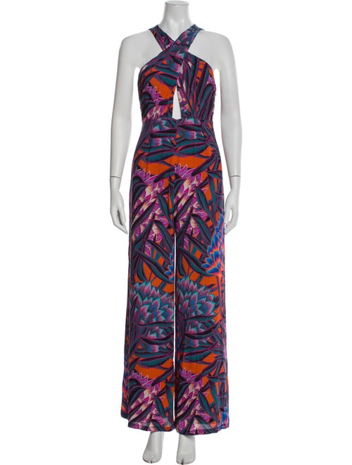 Mara Hoffman Printed V-Neck Jumpsuit