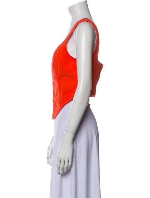 Mara Hoffman V-Neck Sleeveless Crop Top