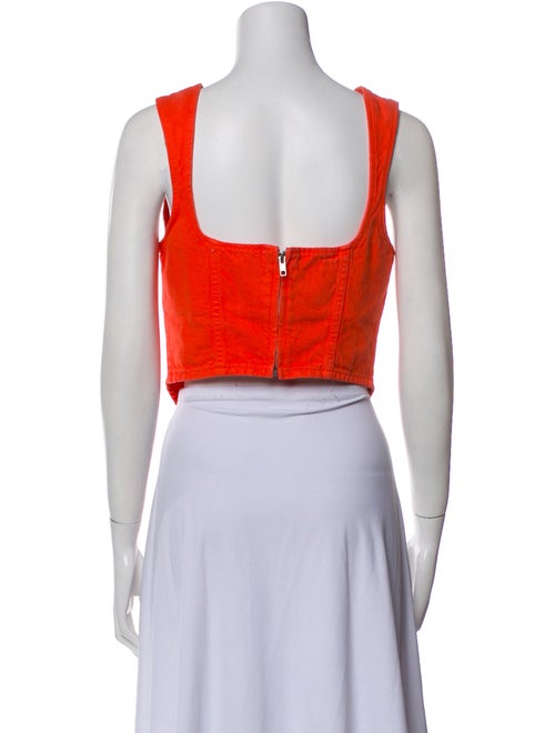 Mara Hoffman V-Neck Sleeveless Crop Top