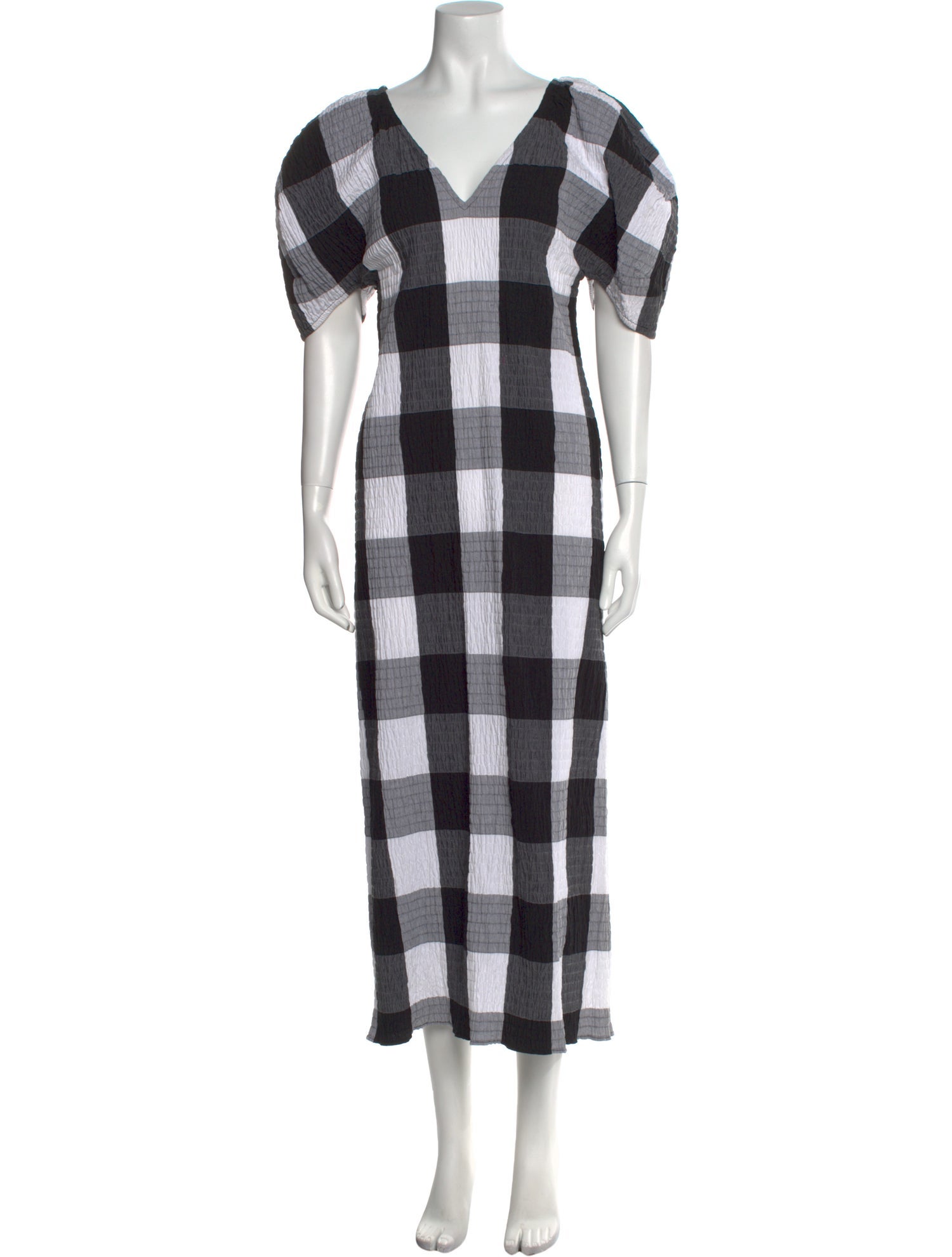 Mara Hoffman Plaid Print Long Dress