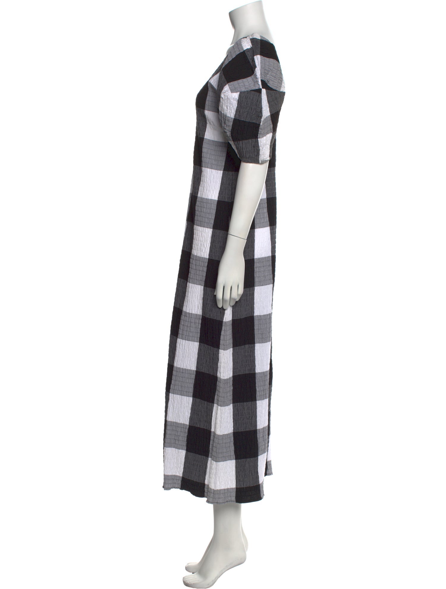 Mara Hoffman Plaid Print Long Dress