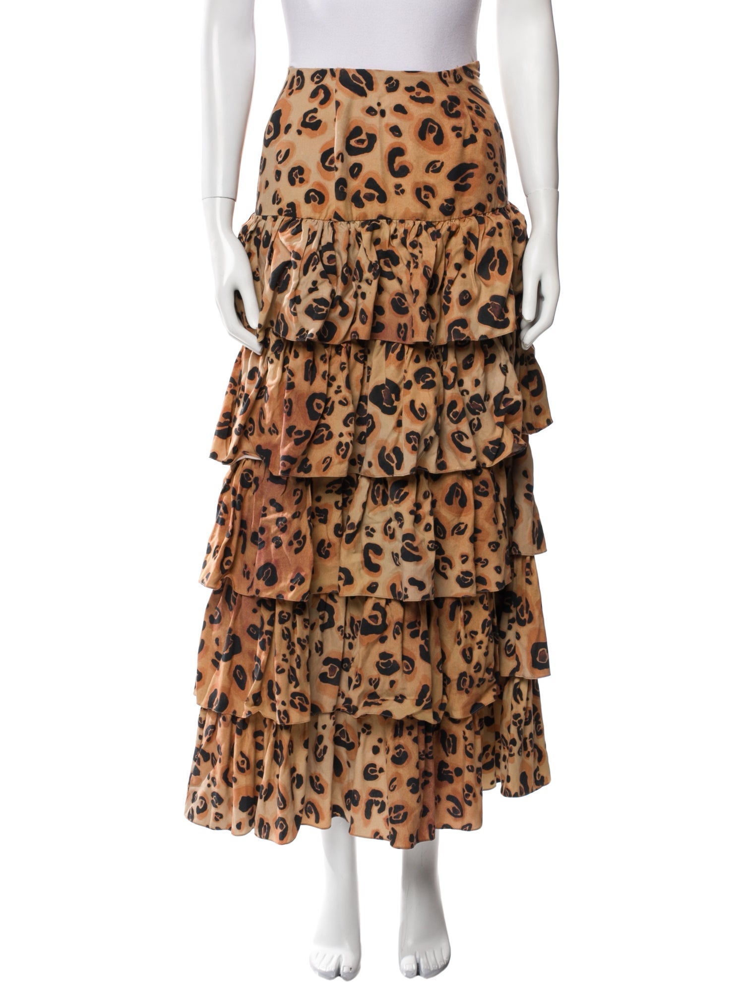 Mara Hoffman Animal Print Midi Length Skirt