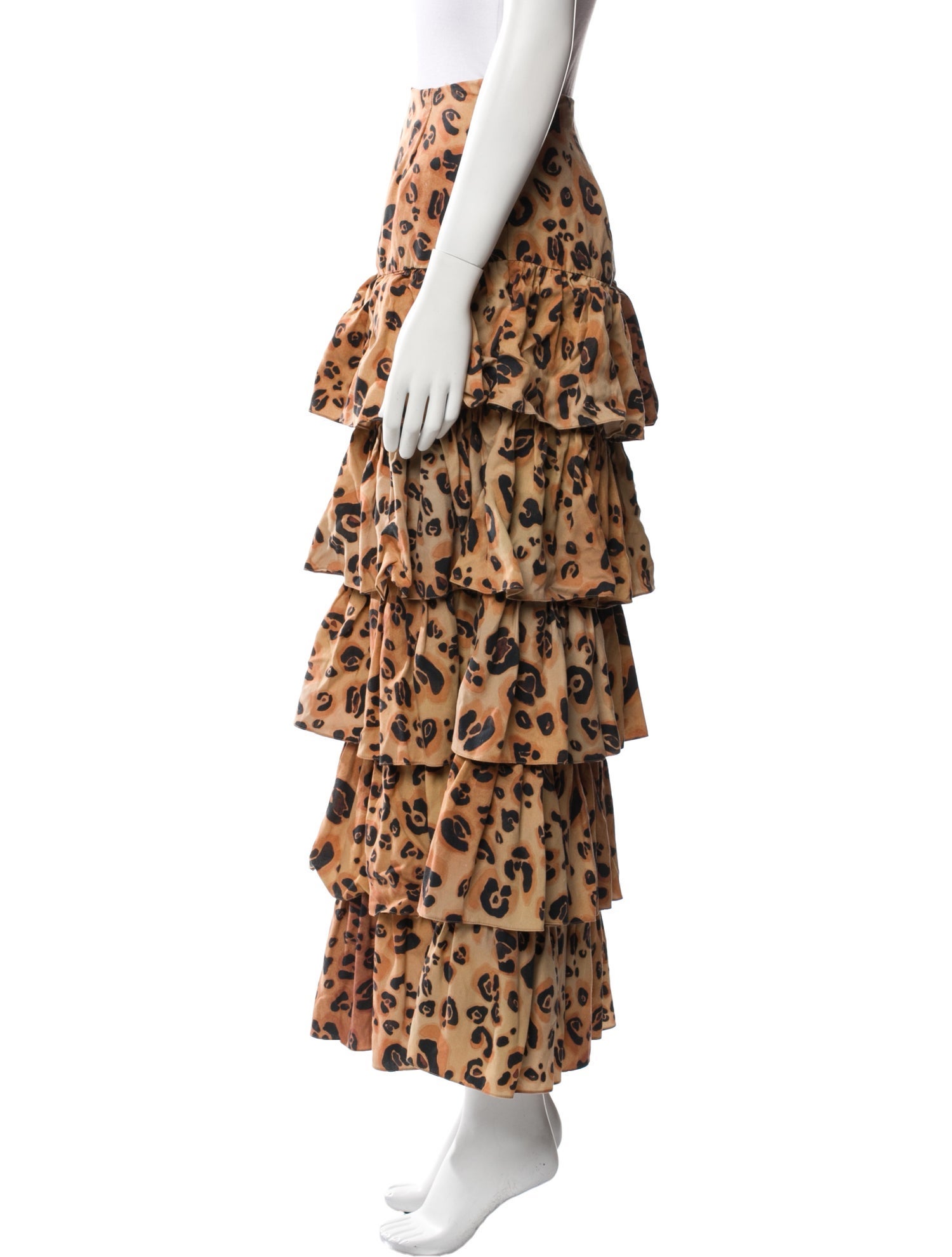 Mara Hoffman Animal Print Midi Length Skirt