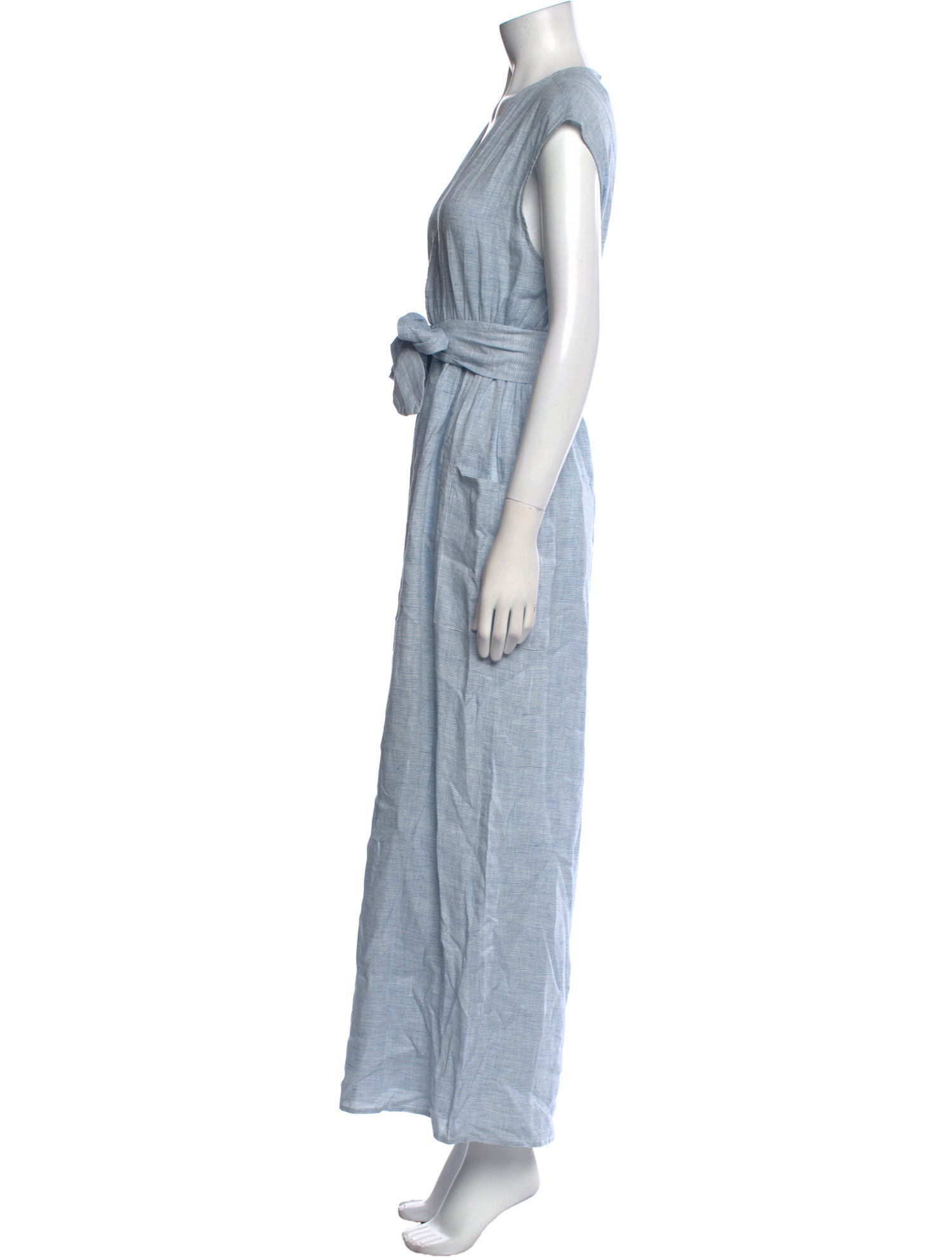 Mara Hoffman Hemp Plunge Neckline Jumpsuit