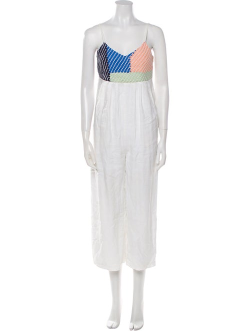 Mara Hoffman Linen V-Neck Jumpsuit