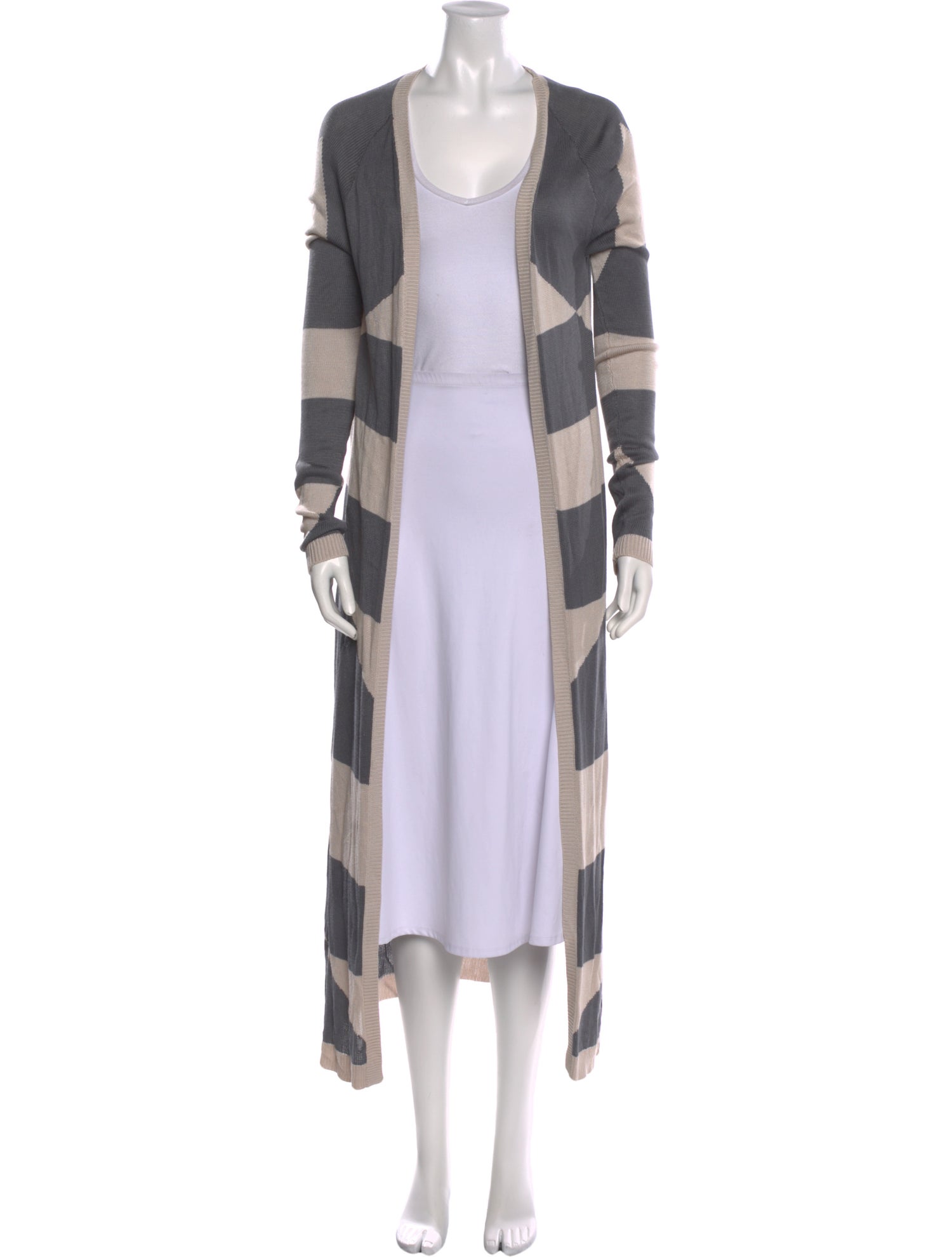 Mara Hoffman Striped Open Front Sweater